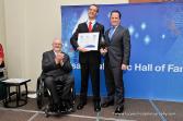 Spanish skier Eric Villalon Fuentes being inducted to the Visa Paralympic Hall of Fame