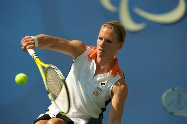 Esther Vergeer in action at the Beijing 2008 Paralympic Games