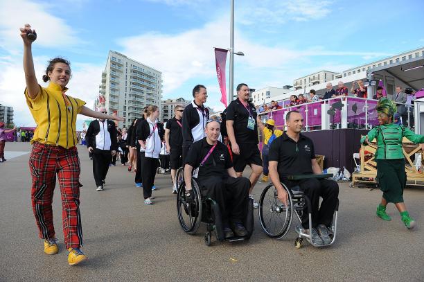 Michael Johnson and Duane Kale at the Olympic Park