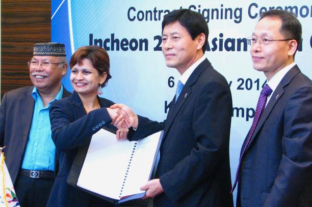 Incheon contract signing Incheon contract signing