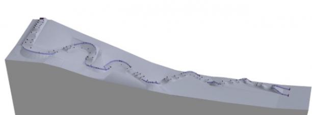 3D model of para-snowboard course Sochi 2014