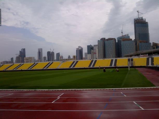 Suhaim Bin Hamad Stadium is home to the Qatar Sports Club The Suhaim Bin Hamad Stadium is home to the Qatar Sports Club and will host the 2015 IPC Athletics World Championships
