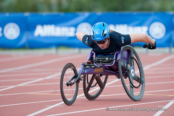 Hannah Cockroft Nottwil Great Britain's Hannah Cockroft on her way to a new 200m T34 world record in Nottwil, Switzerland in May 2014.