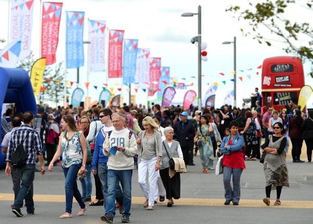 crowds during the National Paralympic Day at the Olympic Park