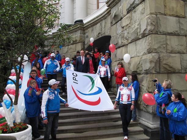 The Paralympic Flag arrives in Sochi The Paralympic Flag arrives in Sochi