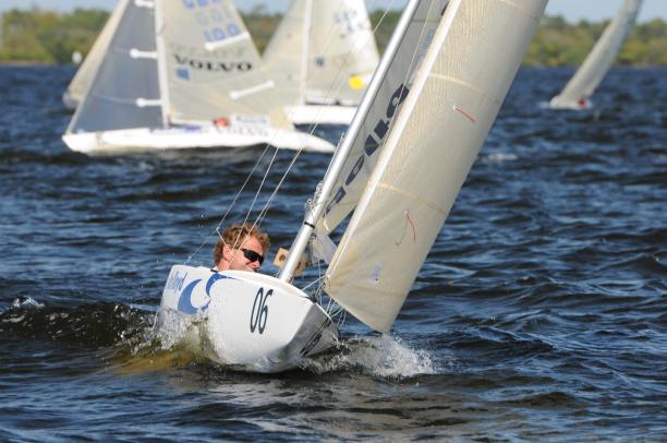 Thierry Schmitter, the Netherlands' sailor, sailing during the ISAF Sailing World Cup series