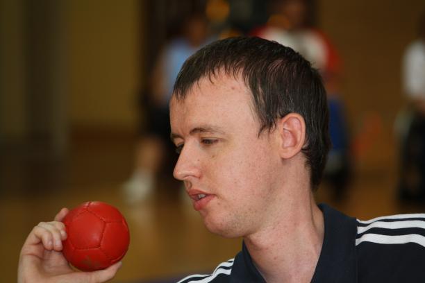 Stephen McGuire selected to represent ParalympicGB Person playing Boccia