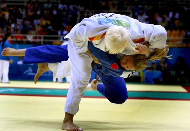 Jordan Mouton a picture of 2 athletes competing in a judo match