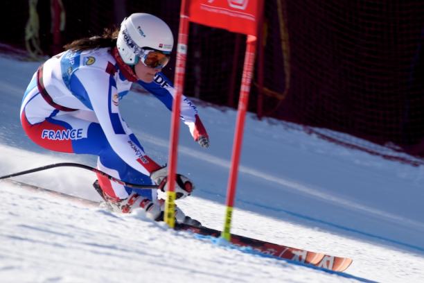 Marie Bochet Panorama 2015 French skier Marie Bochet skied the downhill at Panorama 2015.
