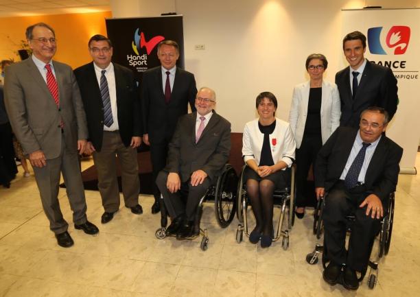 NPC France President received the Legion d’honneur in Paris, France, on 24 April 2015 in the company of IPC President Sir Philip Craven. 