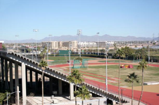 View on a stadium