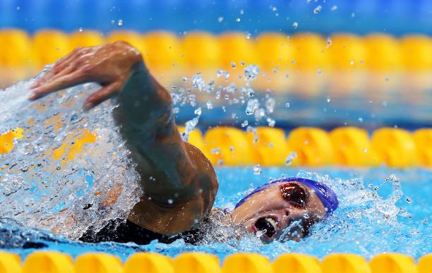Athlete swimming.