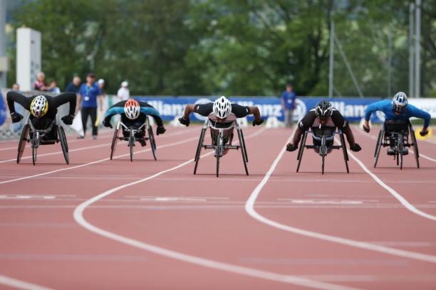 100m race at the IPC Athletics Grand Prix on May 30, 2015 in Nottwil, Switzerland.