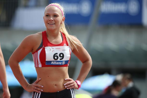 Vanessa Low at the IPC Athletics Grand Prix Woman in running clothes