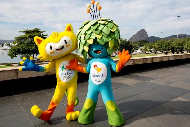 Vinicius and Tom, mascots for the Rio 2016 Olympic and Paralympic Games.