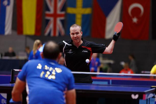 table tennis player in action