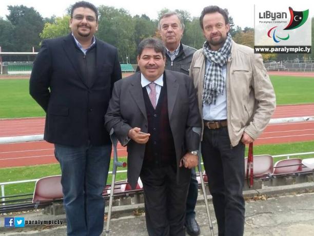 NPC Libya sign agreement with German city Group photo of four men