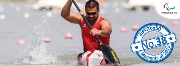 Canoeist in action 
