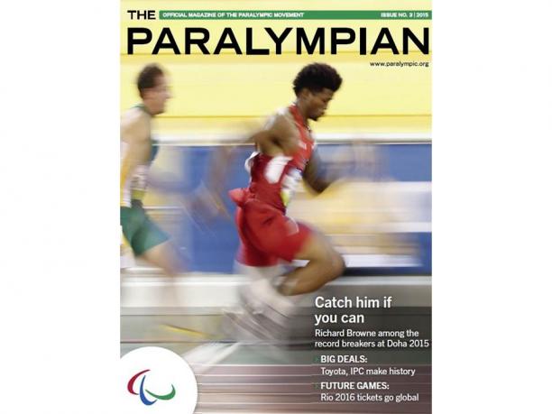 Richard Brown on the cover of Paralympian