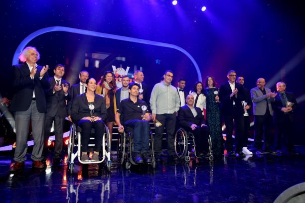 Israel 2015 Athletes of the year Group shot of people with and without wheelchairs