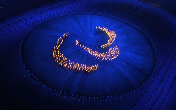 Beijing Opening Ceremony Agitos representation during the Beijing Opening Ceremony