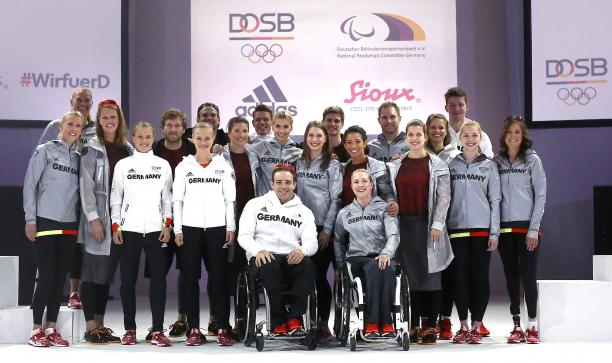 German team uniforms for RIo 2016 Group of young people pose for photo