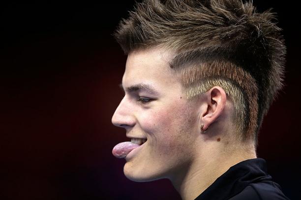 Thomas Schmidberger - Germany - table tennis Portrait picture of a man showing his tongue.