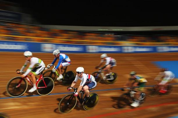 Para cycling A group of cyclists compete in the Men's C4-5 Scratch race at the UCI Para-cycling Track World Championships in Apeldoorn, Netherlands.