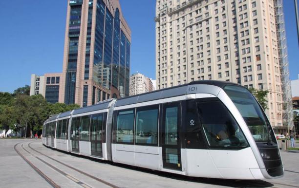 Tram - Rio de Janeiro Tram in a city
