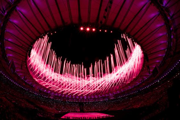 Rio 2016 Opening Ceremony Fireworks explode during the Opening Ceremony of the Rio 2016 Paralympic Games at Maracana Stadium