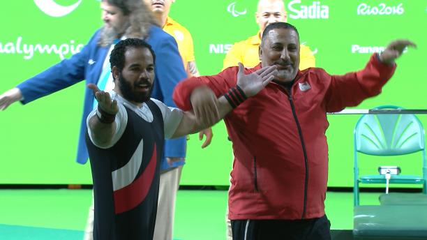 Sherif Osman during the last powerlifting competition on Friday Sherif Osman during the last powerlifting competition on Friday