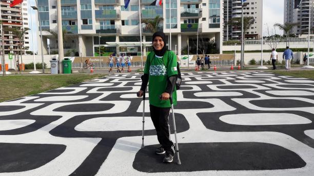 Algerian wheelchair basketball player Djamila Khemgani Algerian wheelchair basketball player Djamila Khemgani