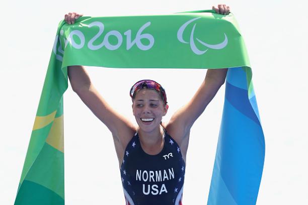 Grace Norman winning the gold medal in Rio