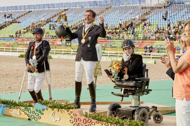 Pepo Puch- Rio 2016 Pepo Puch (AUT) was overjoyed by his win in the grade Ib individual competition