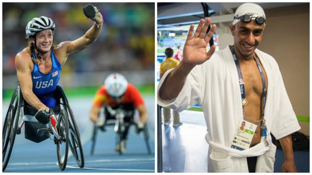 Tatyana McFadden and Ibrahim Al Hussein Tatyana McFadden and Ibrahim Al Hussein