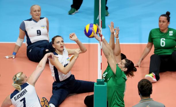 Brazil vs. Ukraine in Women's Sitting Volleyball at Rio 2016 Brazil vs. Ukraine in Women's Sitting Volleyball at Rio 2016