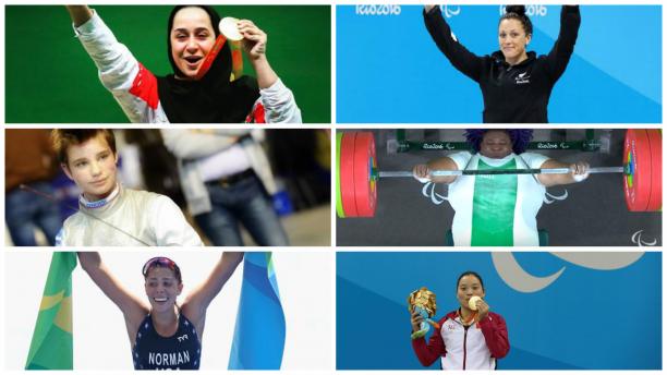 Allianz Best Female of the Month – September 2016 Collage of six female athletes