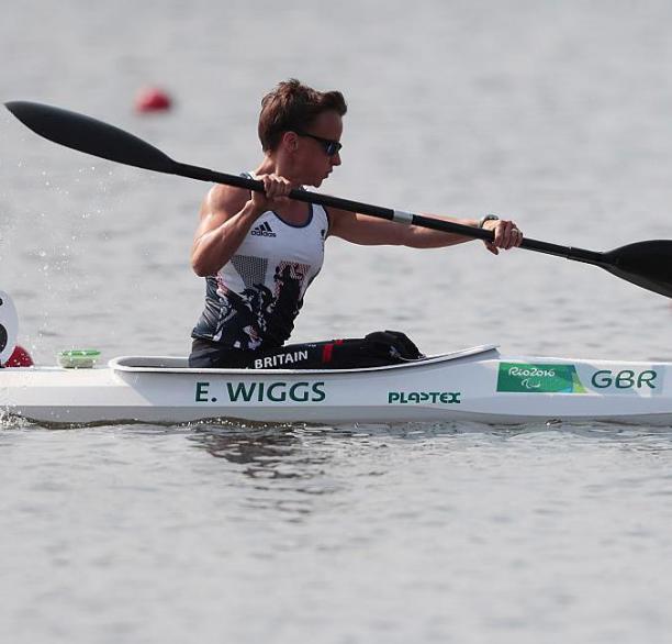 Para Canoe Athlete practicing para-canoe