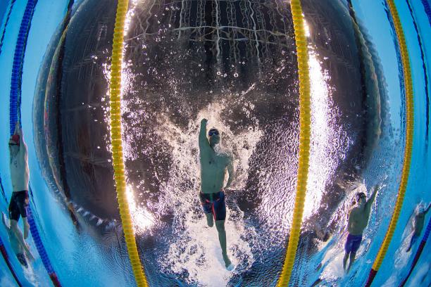 Daniel Dias of Brazil competes in the Men's 200m Freestyle S5 Final at the Rio 2016 Paralympic Games.