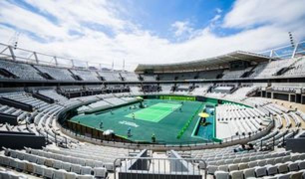 Rio 2016 Tennis venue The Olympic Tennis Centre hosted the first competition in Barra Olympic Park.