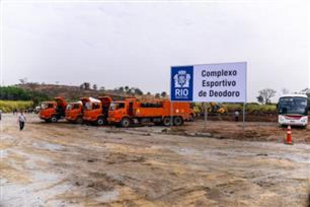 Construction works at Deodoro Olympic Park Rio 2016 Trucks and diggers have moved in to start work on Deodoro Olympic Park