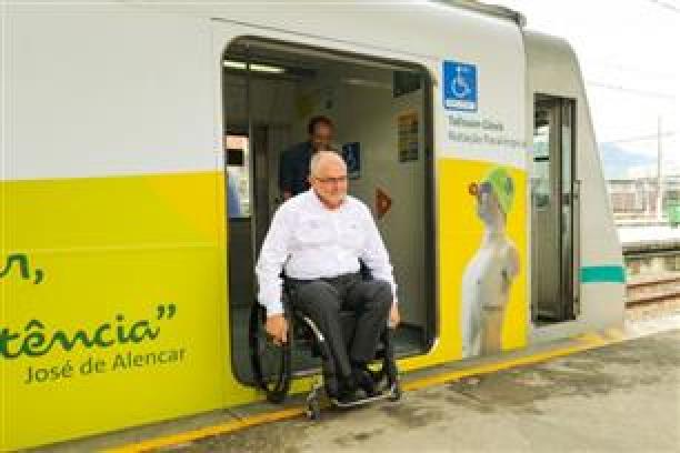 Philip Craven Rio train Sir Philip Craven was among the first passengers on the Rio 2016 Celebrate Literature train.