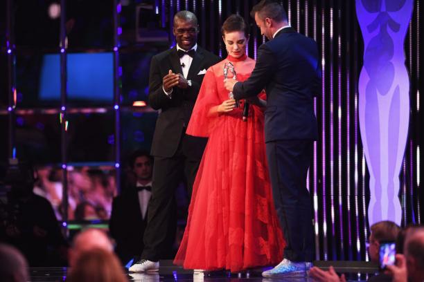 Beatrice Vio of Italy - 2017 Laureus World Sports Awards Laureus Academy member Alessandro Del Piero hands the Laureus World Sportsperson of the Year with a Disability Award to winner Fencer Beatrice Vio of Italy during the 2017 Laureus World Sports Awards.