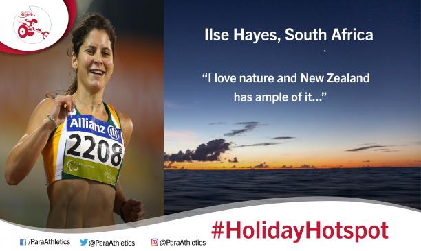 #HolidayHotspot - Ilse Hayes South African sprinter and multiple world and Paralympic champion Ilse Hayes tells us her favourite holiday destination.