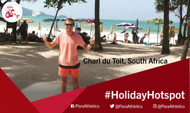 Holiday Hotspot Charl du Toit Holiday Hotspot photo of Charl du Toit on the beach in Thailand.