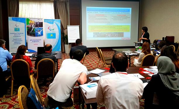 Agitos Foundation OCP workshop - Kazakhstan People at a training seminar sitting in a room