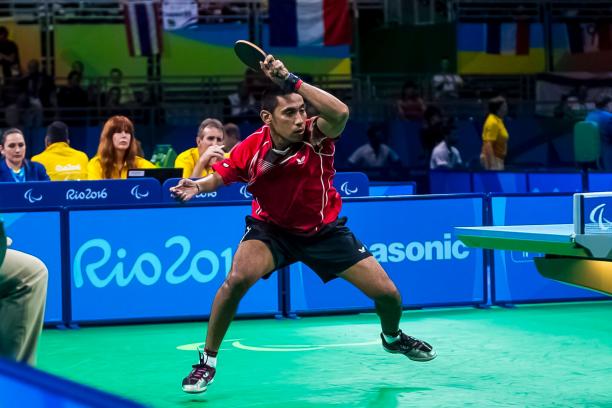David Jacobs - Rio 2016 a para table tennis player hits the ball across the net
