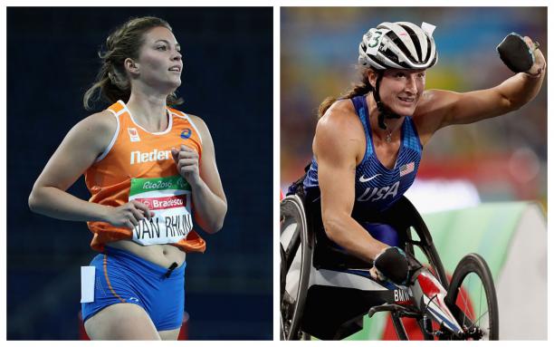 London 2017 - collage two female para athletes