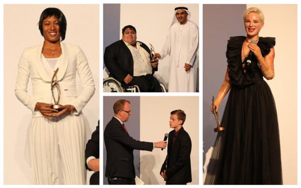 2017 Paralympic Awards Para athletes receive their awards on stage