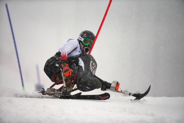 Claudia Loesch a female Para skier